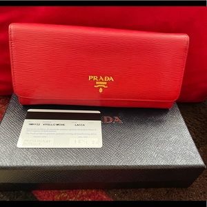 Prada red wallet